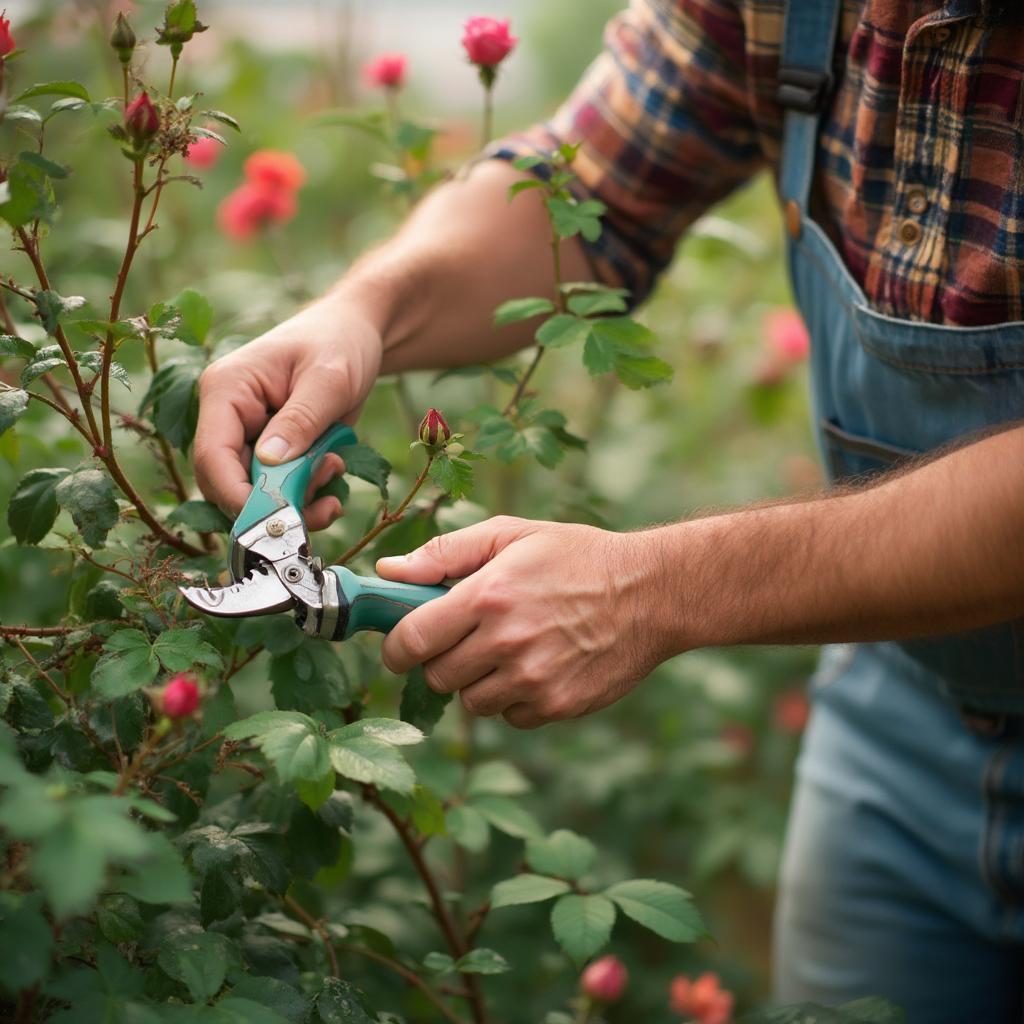 Pruning Knockout Roses in Spring