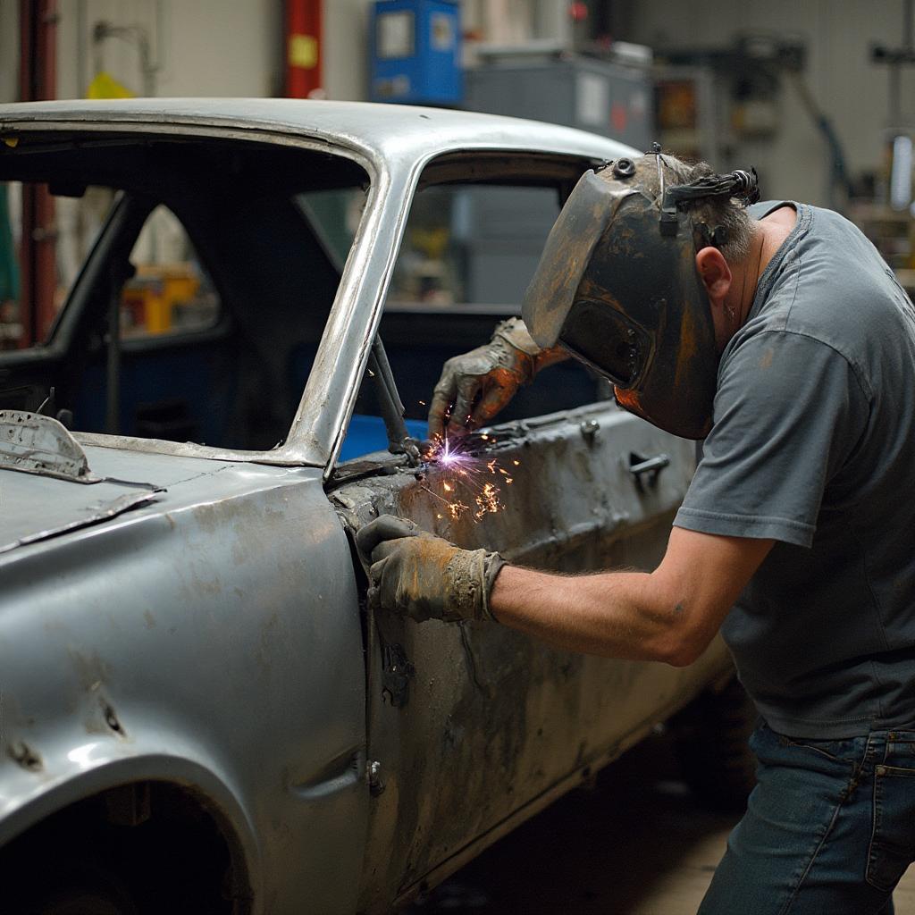 Reinforcing a Demolition Derby Car Frame