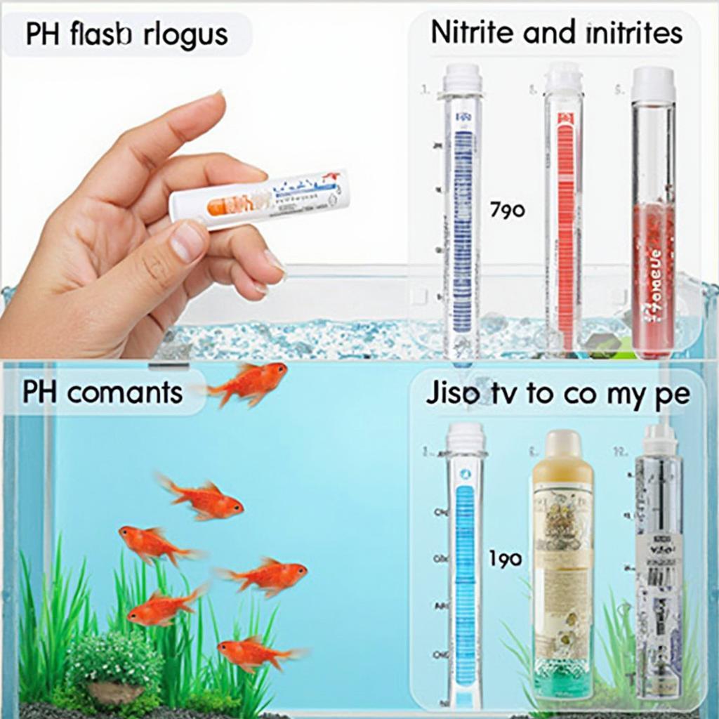 Testing fish tank water quality