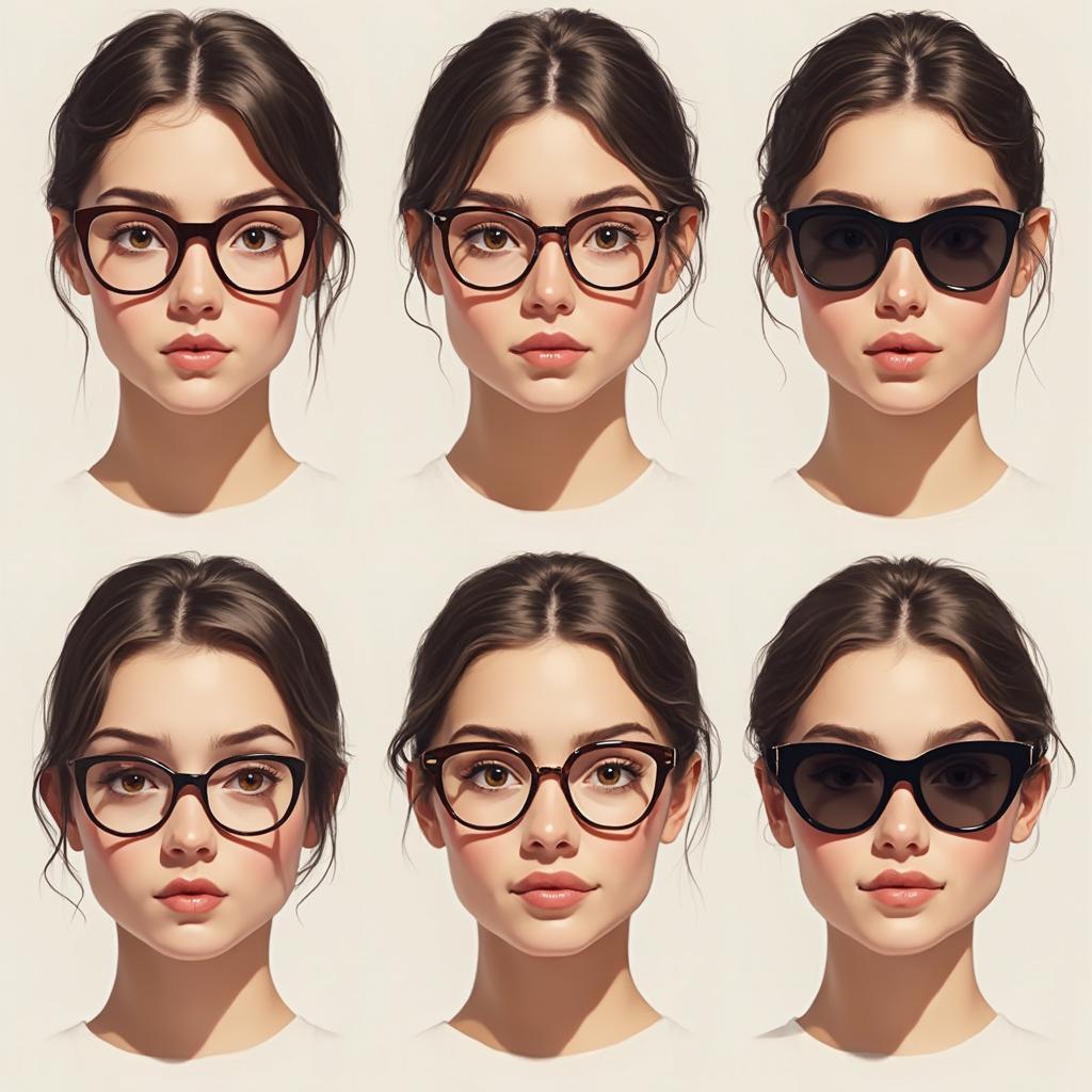 Various Eyeglass Frames on Oblong Faces