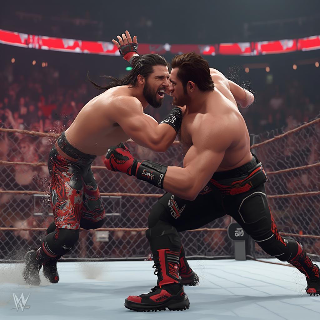 Intense In-Ring Action in WWE 2K20