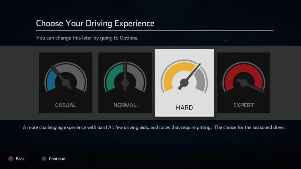 NASCAR Heat 5 Difficulty Settings